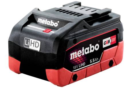 BATERIA LIHD 18V - 5.5 AH, MARCA METABO, MODELO 625368000