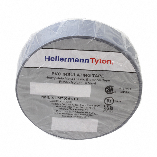 CINTA AISLANTE COLOR GRIS 0.75", MARCA HELLERMANN TYTON