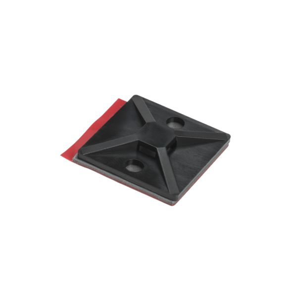 CUADRO ADHESIVO, COLOR NEGRO UV, 1.12" X 1.12", 0.18" MAXIMO ANCHO DE FAJILLA, MARCA HELLERMANN TYTON