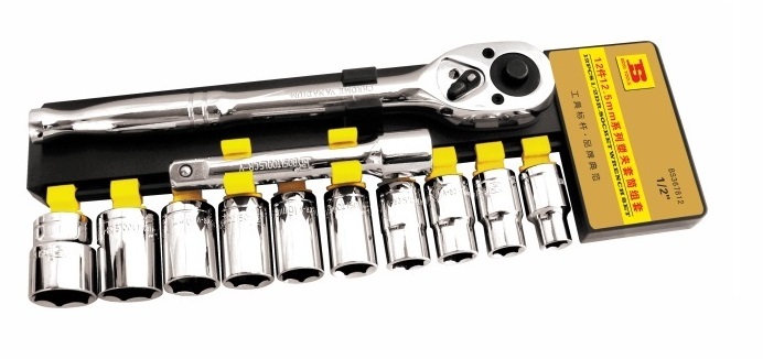 JUEGO DE CUBOS DE 1/2", DE 12 PIEZAS, DE 10 A 24 MM, MARCA BOSI TOOLS, MODELO BS367812