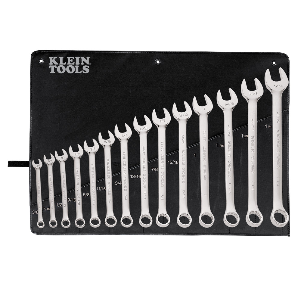JUEGO DE LLAVES COMBINADAS DE 14 PIEZAS, DE 3/8" A 1-1/4", MARCA KLEIN TOOLS, MODELO 68406