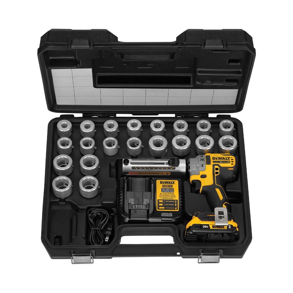 KIT DE PELACABLES INALAMBRICO 20V, # 6 AL 750 MCM CU Y 900 MCM AL, MARCA DEWALT, MODELO DCE151TD1