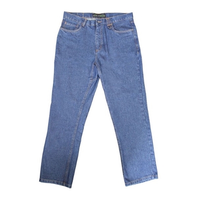 PANTALON JEANS DE ALGODON, DIELECTRICO, RELAXED FIT DE 18.3 CALORIAS, TALLA #38, MARCA CPA, MODELO 606-IND-DNM-38