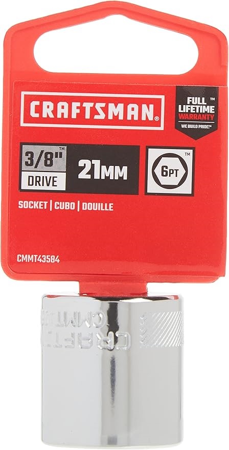 CUBO DE 21MM PARA RATCH DE 3/8", MARCA CRAFTSMAN, MODELO CMMT43584