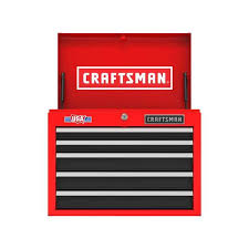CAJA PARA HERRAMIENTAS METALICA DE 26" CON 5 CAJONES, MARCA CRAFTSMAN, MODELO CMST98263RB