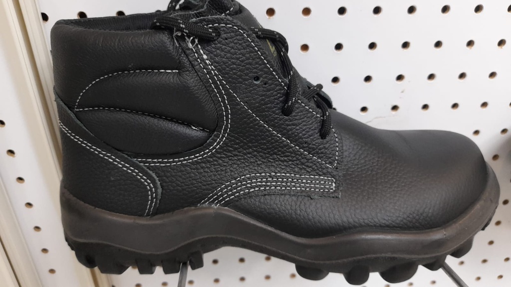 BOTA DE AMARRAR EN CUERO NEGRO, PUNTERA DE COMPOCITE, DIELECTRICO TALLA #9, MARCA SAFETLINE, MODELO 4857AC/EL/HT