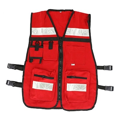 CHALECO BRIGADISTA, ROJO, MARCA CABEL, MODELO 03-0603-0303-04TXL