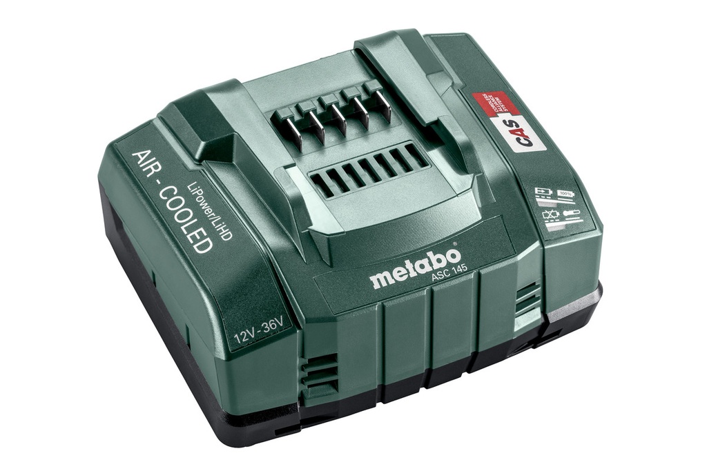 CARGADOR DE BATERIAS ASC 145, 12-36V, MARCA METABO, MODELO 627380000