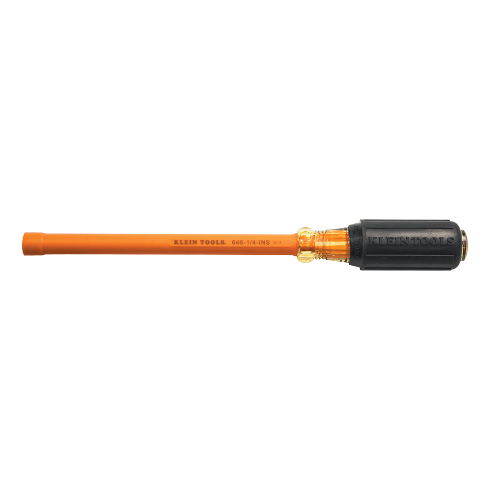 DESTORNILLADOR AISLADO 1000V, PARA CUBO DE 1/4"X6", MARCA KLEIN TOOLS, MODELO 646-1/4-INS