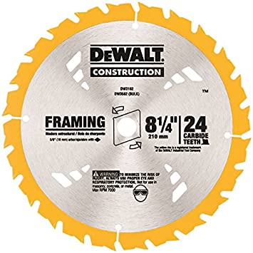 DISCO PARA SIERRA DE 8-1/4" 24T, MARCA DEWALT, MODELO 3182