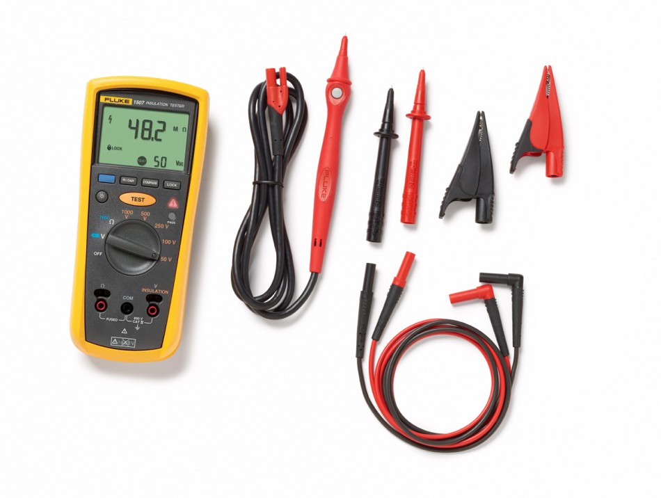 MEDIDOR DE RESISTENCIA DE AISLAMIENTO 1000V, MARCA FLUKE, MODELO 1507