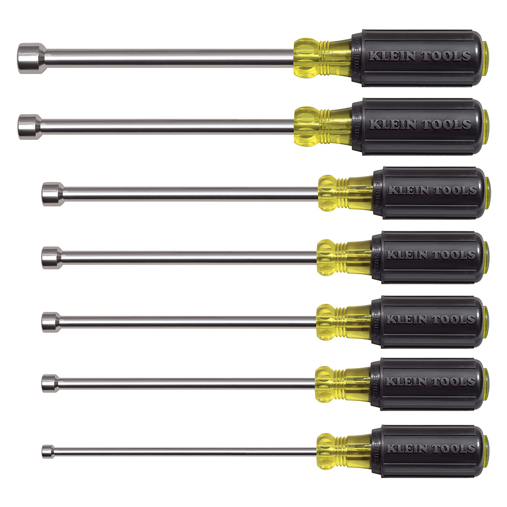 JUEGO DE DESTORNILLADORES DE CUBO DE 7 PIEZAS, 3/16" A 1/2", MARCA KLEIN TOOLS, MODELO 647M
