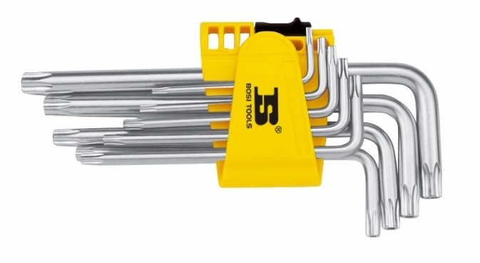 JUEGO DE LLAVES HEXAGONALES (ALLEN) TORX, DE 9 PIEZAS, T10 A T50, BOSI TOOLS, BS423170
