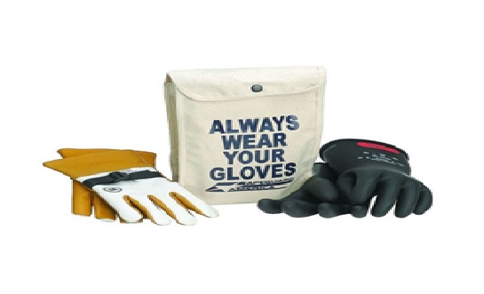 KIT DE GUANTES DIELECTRICOS CLASE 0 (1,000 V) TALLA 9, DE 11", MARCA CPA, MODELO GK-0-11-9