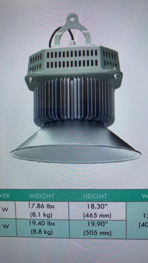 LAMPARA HIGH BAY DE 120W, MARCA XELEUM, MODELO XAH120-50KU120A