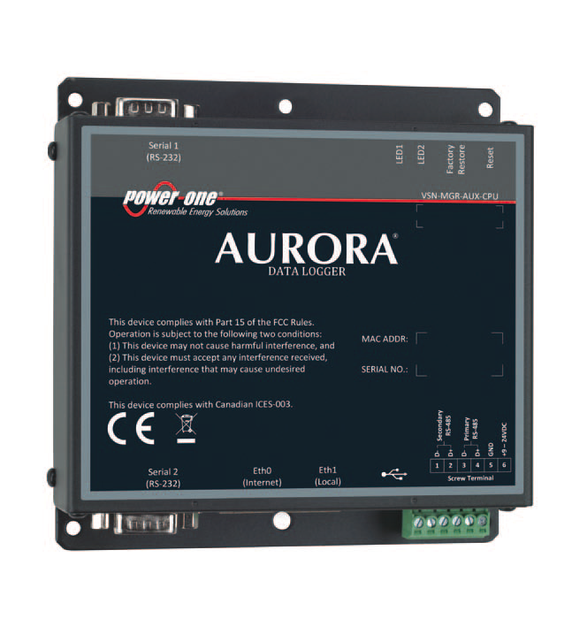 LOGGER COMERCIAL, MARCA ABB/POWER ONE, MODELO VSN-MGR-CMML-P1-US