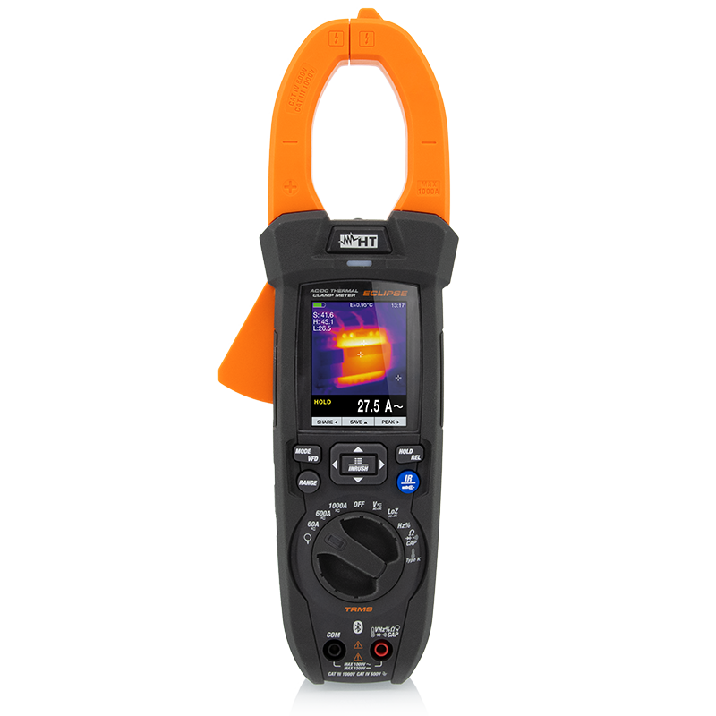 PINZA AMPERIMETRICA 1000A AC/DC TRMS, CON CAMARA TERMOGRAFICA INTEGRADA, MARCA HTI, MODELO ECLIPSE