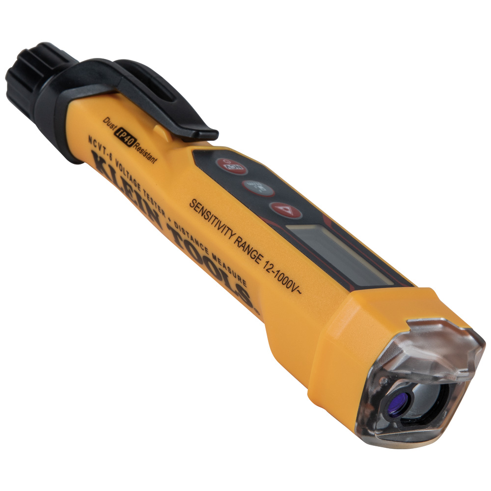 DETECTOR DE VOLTAJE SIN CONTACTO DE 12 A 1000VAC, CON MEDIDOR LASER (20 M), MARCA KLEIN TOOLS, MODELO NCVT6