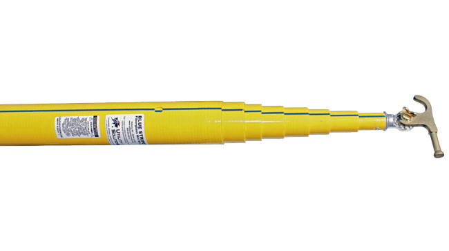 PERTIGA TELESCOPICA DE FIBRA DE VIDRIO DE 35 PIES, BLUE STRIPE, MARCA UTILITY SOLUTIONS, MODELO USTS-035
