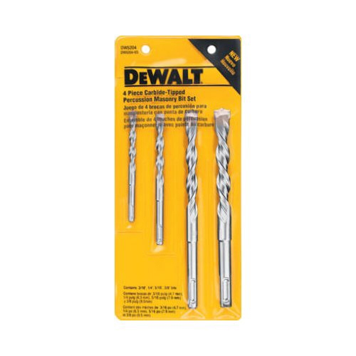 JUEGO DE 4 BROCAS DE PERCUSION PARA CONCRETO, MARCA DEWALT, MODELO DW00620-LA