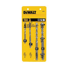 JUEGO DE 4 BROCAS DE PERCUSION PARA CONCRETO, MARCA DEWALT, MODELO DW5204