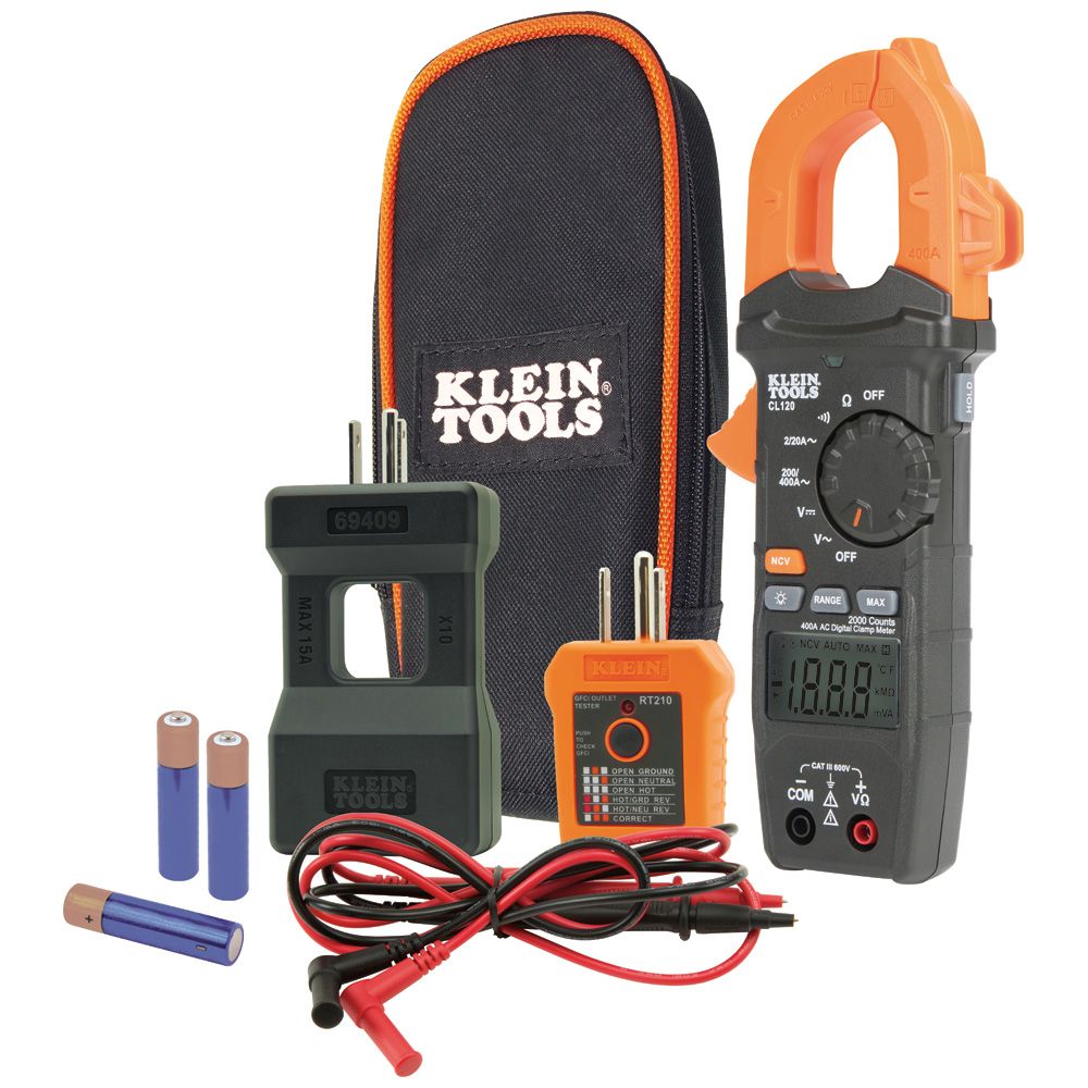 PINZA AMPERIMETRICA 400A CA, MARCA KLEIN TOOLS, MODELO CL120KIT