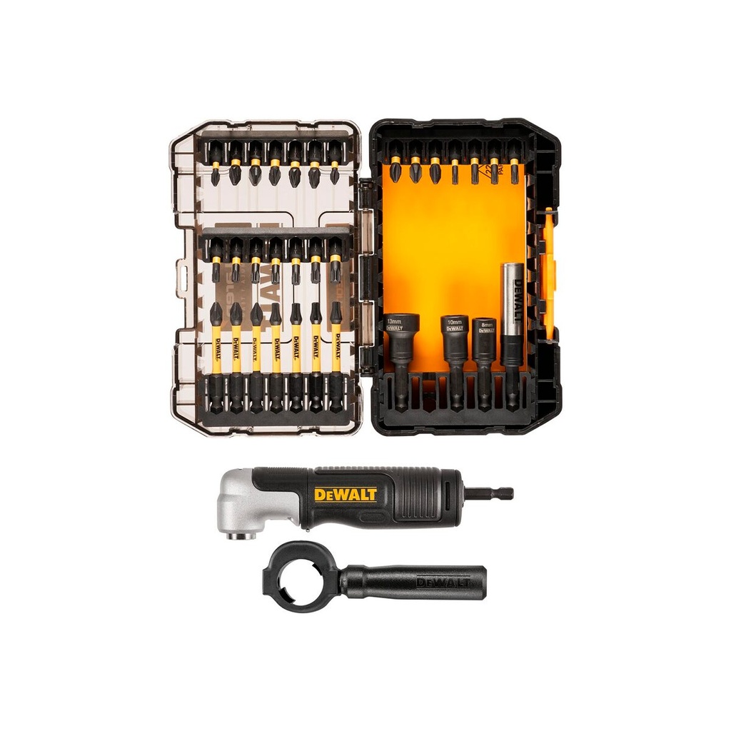 JUEGO DE PUNTAS PARA DESTORNILLADOR, CON CUBOS HEXAGONALES, PHILLIPS Y TORX, DE 33 PIEZAS, MARCA DEWALT, MODELO DT70782-QZ