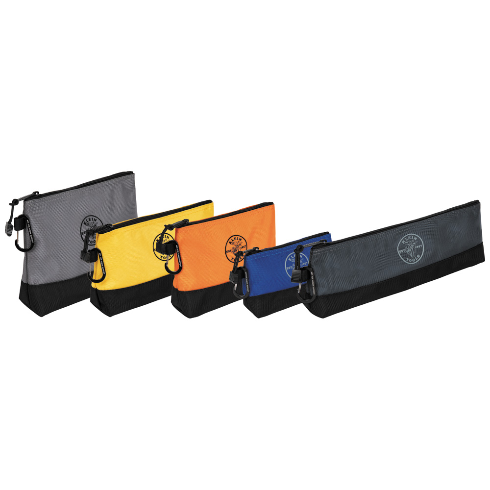 BOLSAS PORTATILES CON CIERRE DE CREMALLERA DE 14", 10", 9" 8.5" Y 7" (PAQUETE DE 5), MARCA KLEIN TOOLS, MODELO 55569