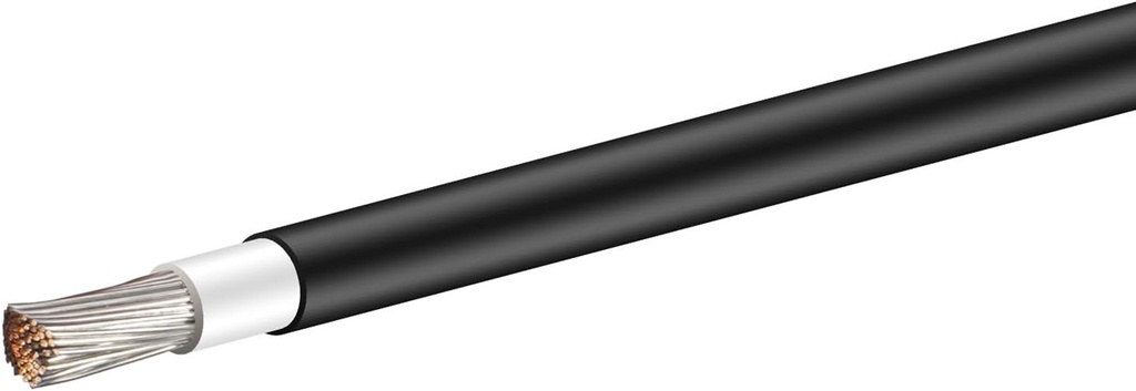 CABLE DE COBRE ESTAÑADO, 1X6mm² (#10AWG), 1500V, COLOR NEGRO (METROS)