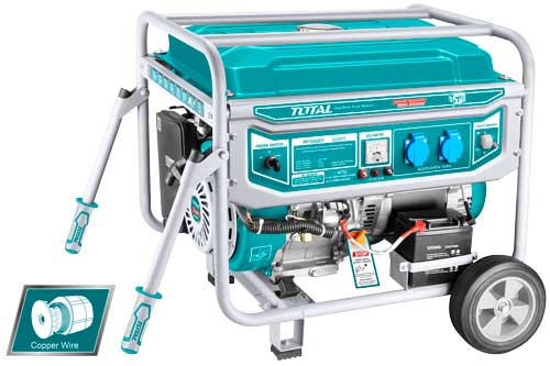 GENERADOR ELECTRICO DE 6500W, 13HP, MARCA TOTAL