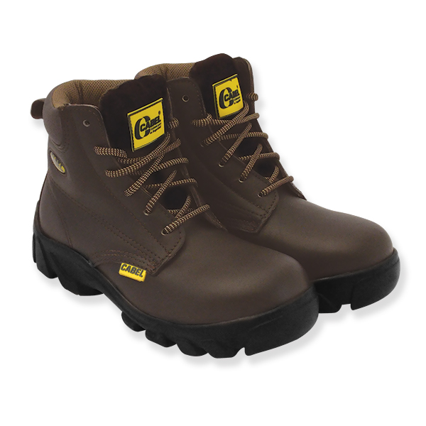 CALZADO DE SEGURIDAD COLOR CAFE #6, MARCA CABEL, MODELO 03-0609-0102-24