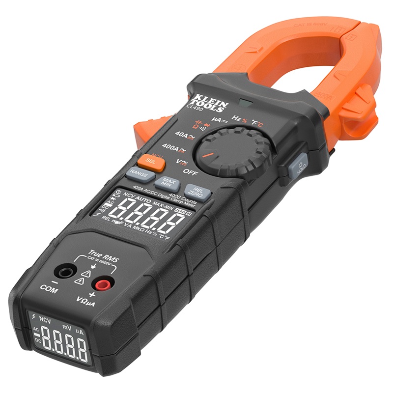 PINZA AMPERIMETRICA CON DOBLE PANTALLA, 400A AC/DC, MARCA KLEIN TOOLS, MODELO CL490