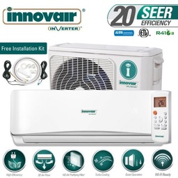 [VIN520C2V33(I) / VIN520C2V33(O)] AIRE ACONDICIONADO TIPO MINI SPLIT TECNOLOGIA INVERTER, EFICIENCIA SEER 20, CAPACIDAD 18000 BTU, MARCA INNOVAIR