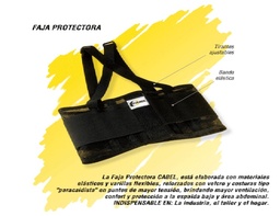 [CABEL03-0601-0103-01-S] FAJA PROTECTORA (CINTURON DE FUERZA) TALLA S, MARCA CABEL, MODELO 03-0601-0103-01-S