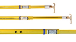 [US USTS-H03-SE] PERTIGA DE SUBESTACION DE 3 SECCIONES DE 18, 15 Y 11 PIES, BLUE STRIPE, MARCA UTILITY SOLUTIONS, MODELO USTS-H03-SE