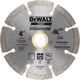 [DW-47402HP] DISCO PARA CORTE DE CONCRETO DE 4-1/2", DIAMANTADO, MARCA DEWALT, MODELO 47402HP